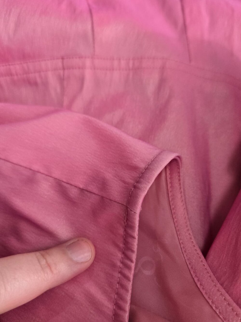 Samuel Dong Dress XL Pink Ruffle Bubble Tie A-line button Sleeveless Bow - Picture 13 of 16